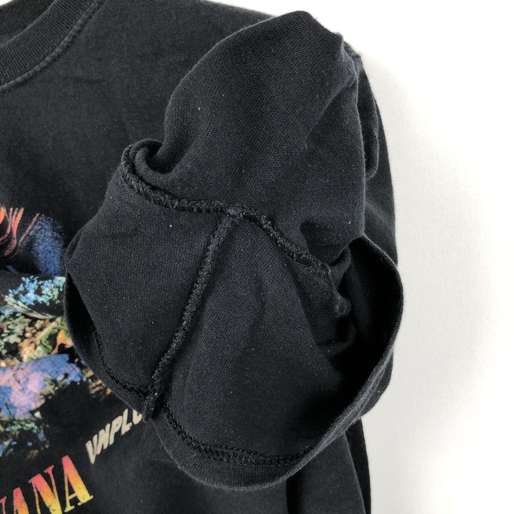 NIRVANA Nirvana Band T-shirt, Band T, Men's M size cotton black type Vintage Second Hand