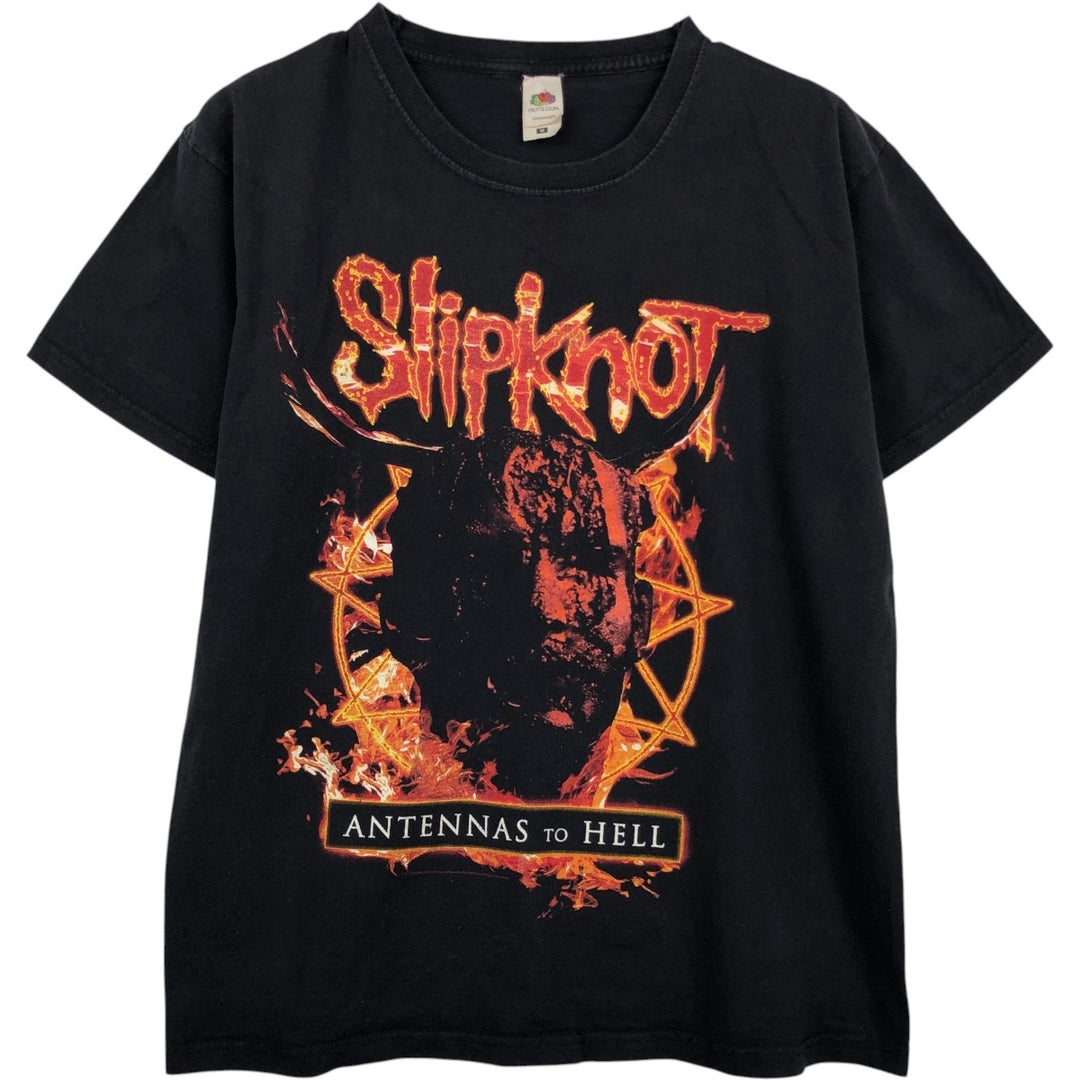 Fruit of the Loom Slipknot Band T-shirt (Men's Size M) cotton black type Vintage Second Hand