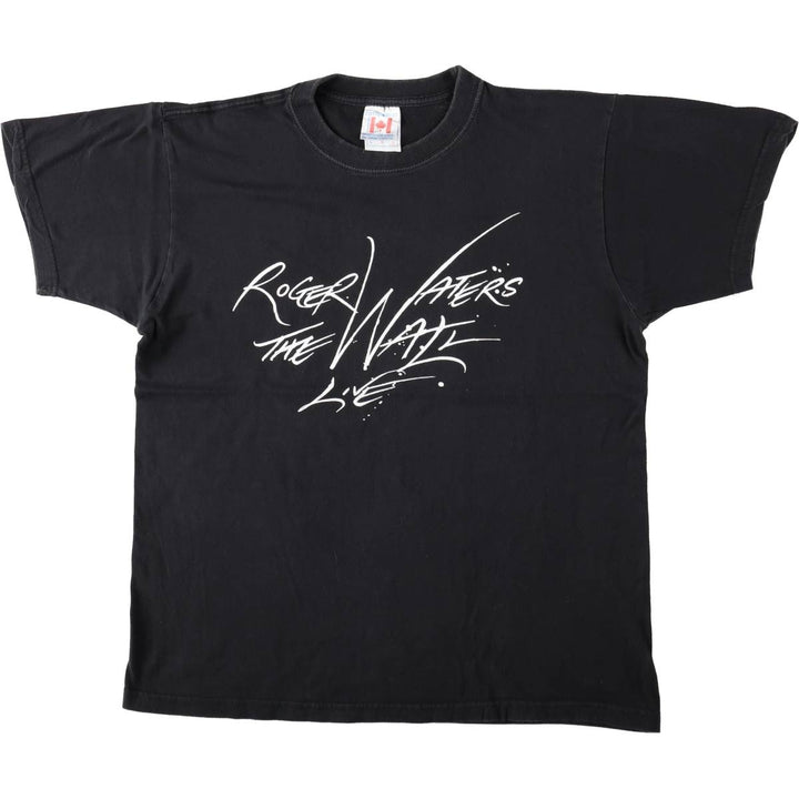 Cotton Best Roger Waters Band T-Shirt, Made in Canada, Men's Size L (approx.) cotton white type Vintage Second Hand