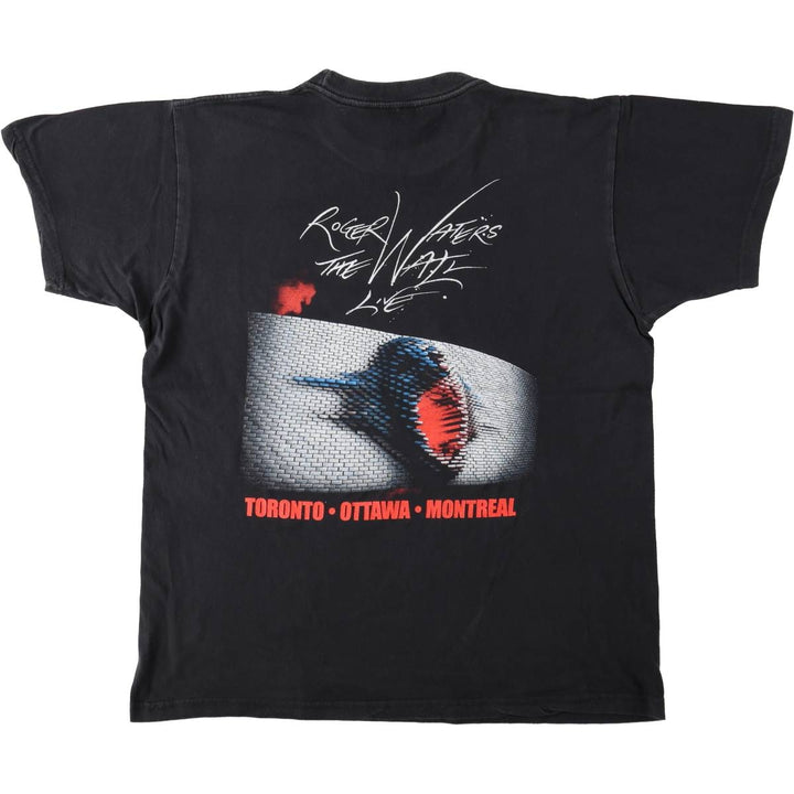 Cotton Best Roger Waters Band T-Shirt, Made in Canada, Men's Size L (approx.) cotton white type Vintage Second Hand
