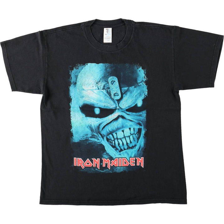 TEE STYLED VALUE IRON MAIDEN Band T-shirt (Men's size M) cotton black type Vintage Second Hand
