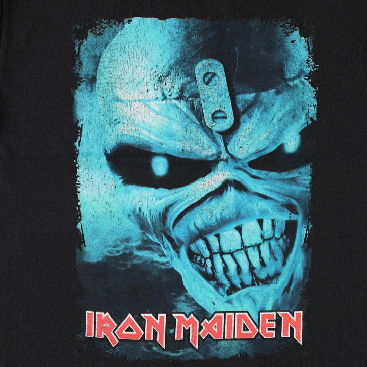 TEE STYLED VALUE IRON MAIDEN Band T-shirt (Men's size M) cotton black type Vintage Second Hand
