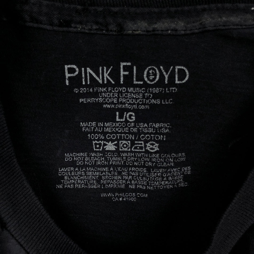 PINK FLOYD Pink Floyd Band T-shirt Band T Men's L size cotton black type Vintage Second Hand