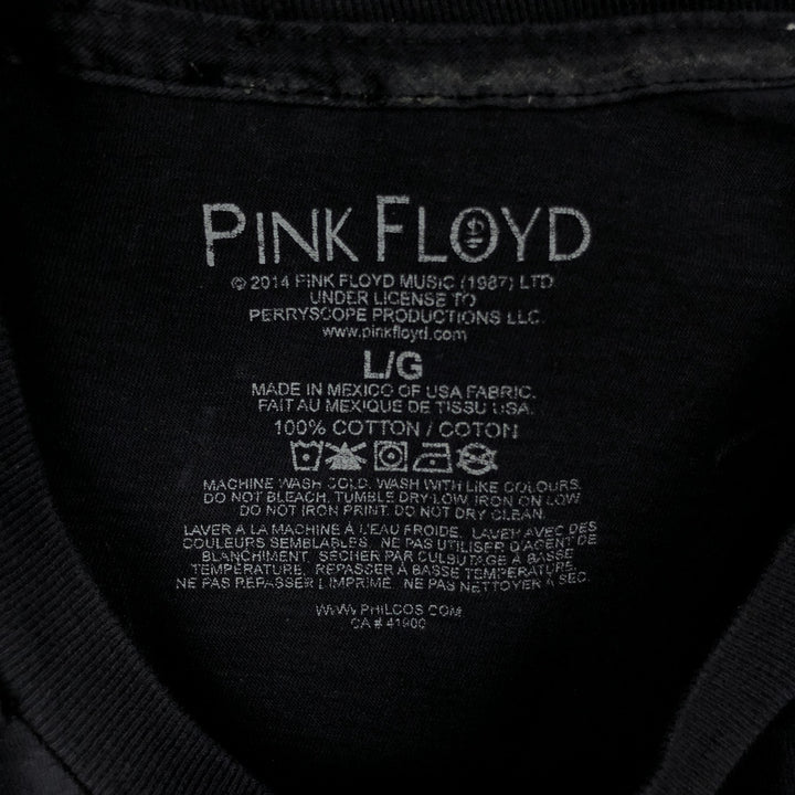 PINK FLOYD Pink Floyd Band T-shirt Band T Men's L size cotton black type Vintage Second Hand