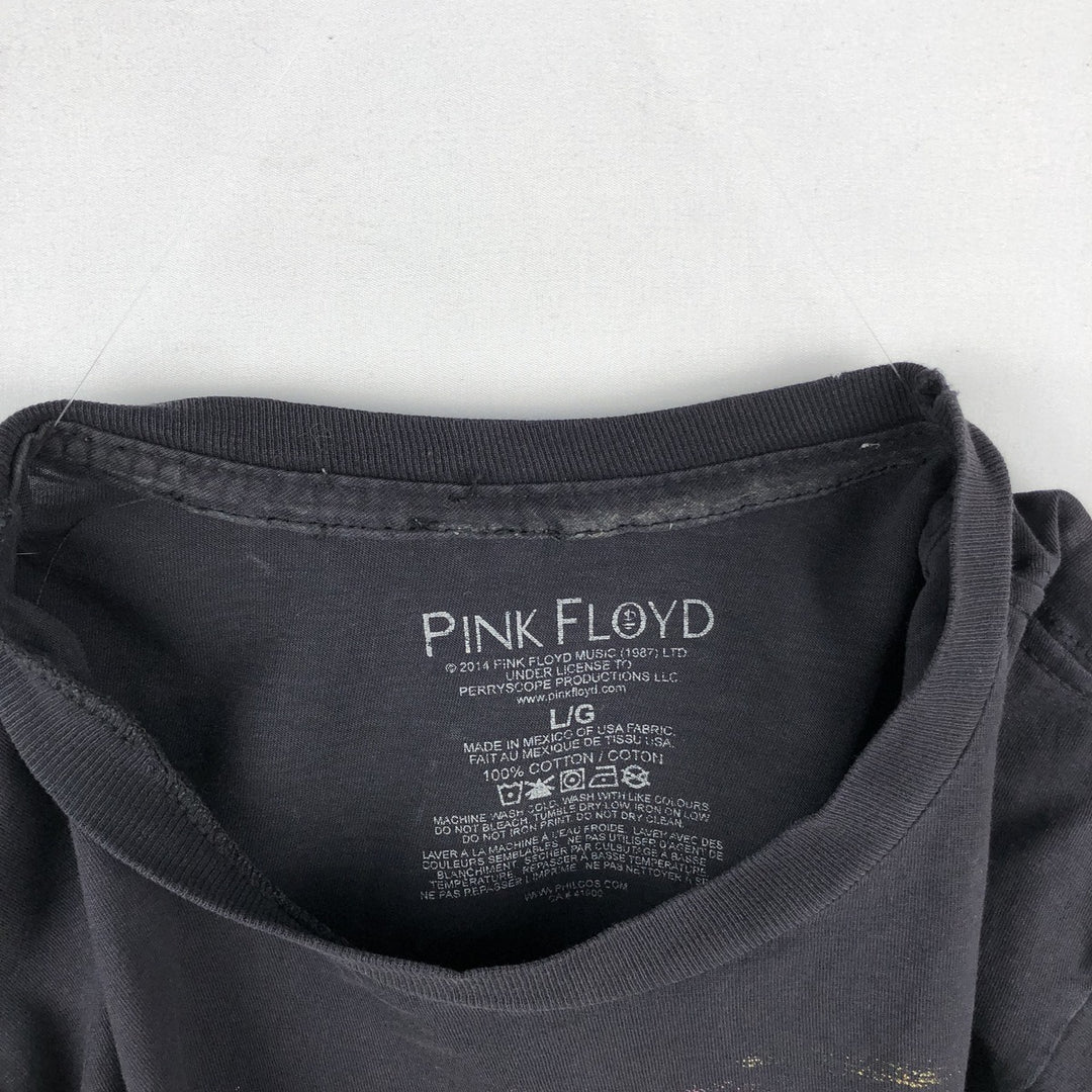 PINK FLOYD Pink Floyd Band T-shirt Band T Men's L size cotton black type Vintage Second Hand