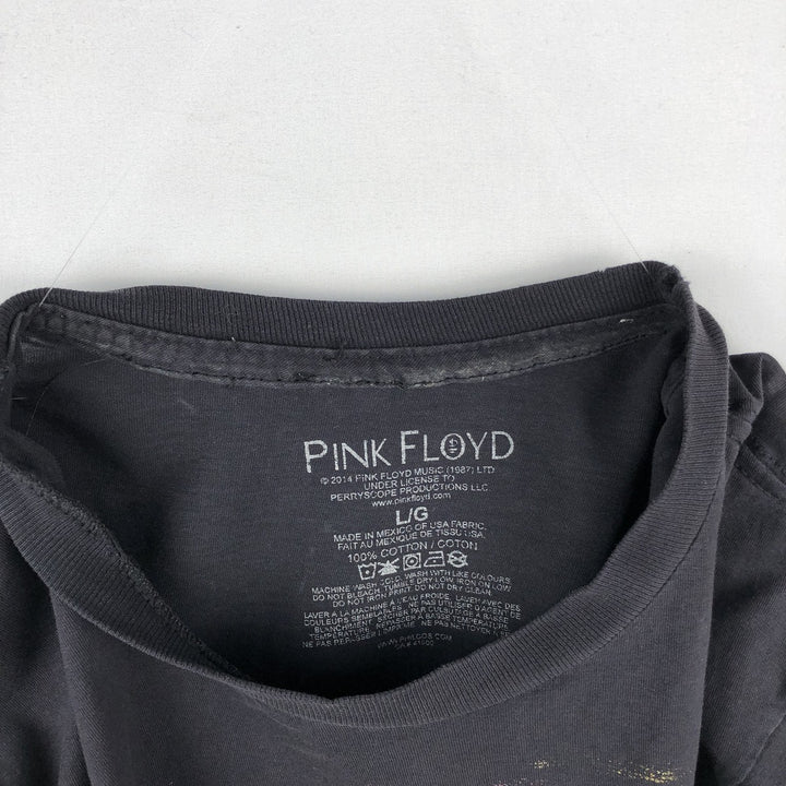 PINK FLOYD Pink Floyd Band T-shirt Band T Men's L size cotton black type Vintage Second Hand