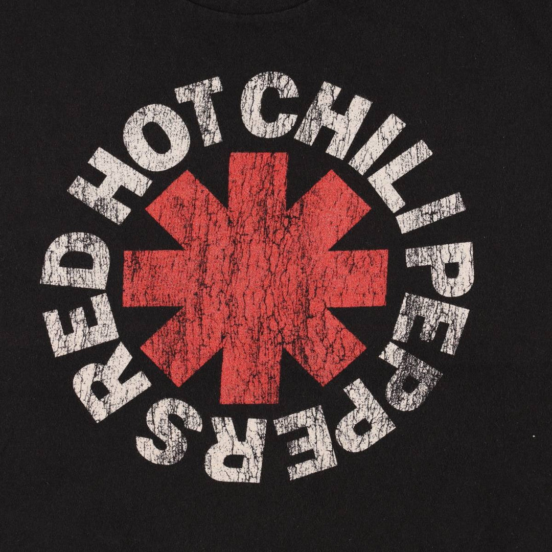 RED HOT CHILI PEPPERS Red Hot Chili Peppers Band T-shirt Band T Men's M size cotton black type Vintage Second Hand