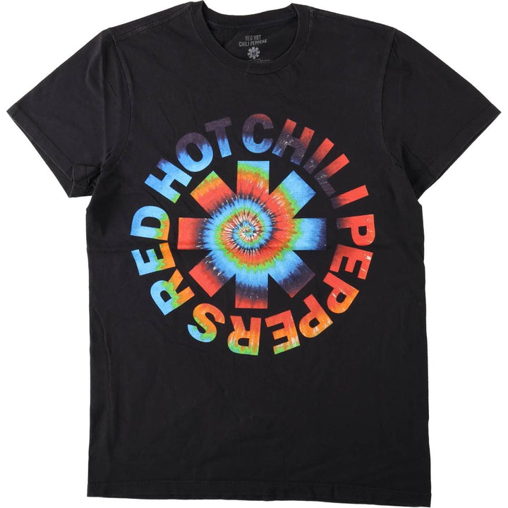 RED HOT CHILI PEPPERS Red Hot Chili Peppers Band T-shirt Band T Men's M size cotton black type Vintage Second Hand