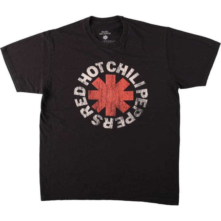 RED HOT CHILI PEPPERS Red Hot Chili Peppers Band T-shirt Band T Men's L size cotton black type Vintage Second Hand