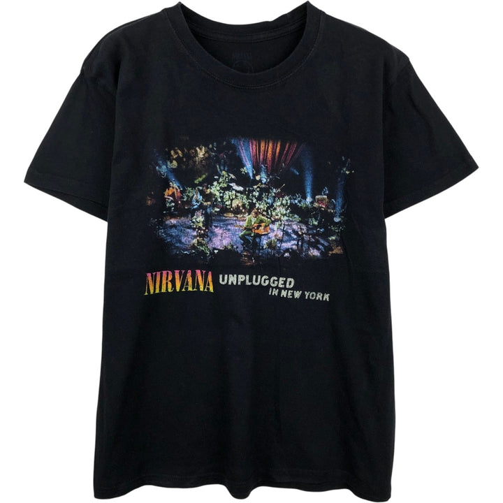 NIRVANA Nirvana Band T-shirt, Band T, Men's M size unclear black type Vintage Second Hand