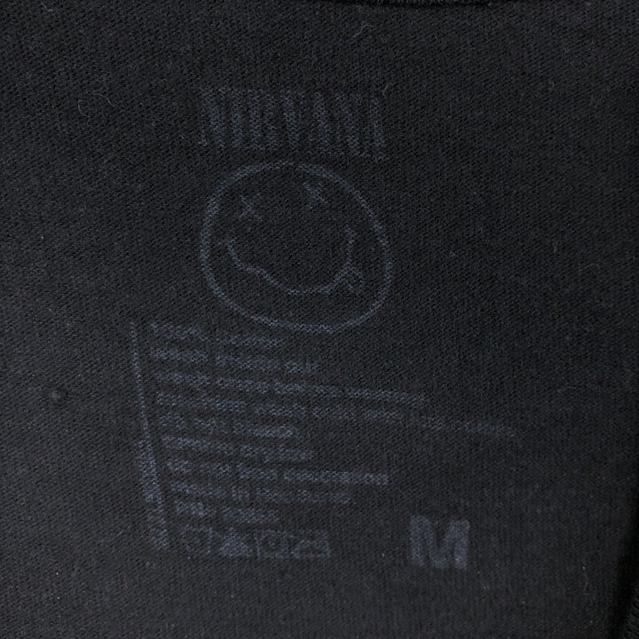NIRVANA Nirvana Band T-shirt, Band T, Men's M size unclear black type Vintage Second Hand