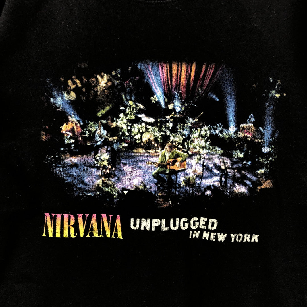 NIRVANA Nirvana Band T-shirt, Band T, Men's M size unclear black type Vintage Second Hand