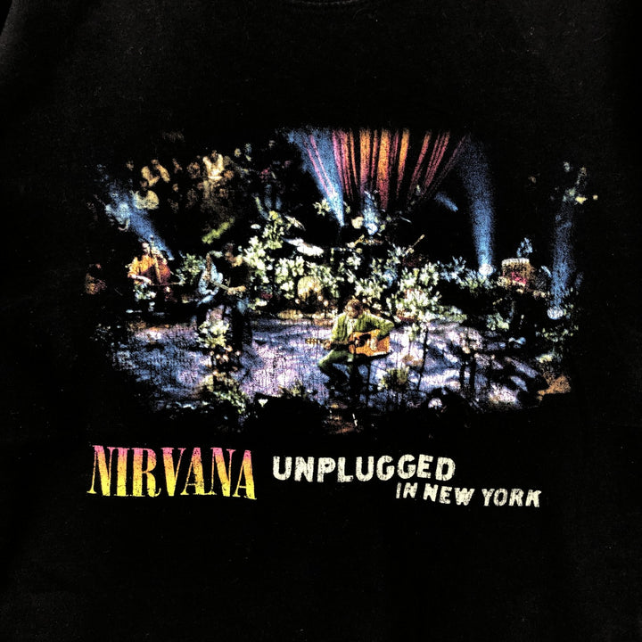 NIRVANA Nirvana Band T-shirt, Band T, Men's M size unclear black type Vintage Second Hand