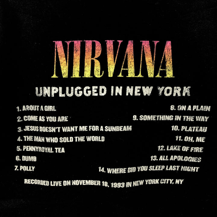 NIRVANA Nirvana Band T-shirt, Band T, Men's M size unclear black type Vintage Second Hand