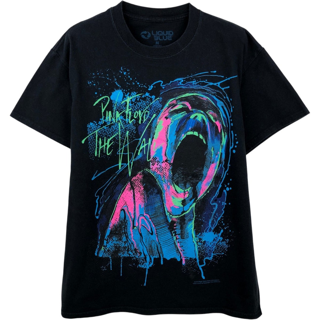 Liquid Blue Pink Floyd THE WALL Band T-shirt (Men's Size M) cotton black type Vintage Second Hand