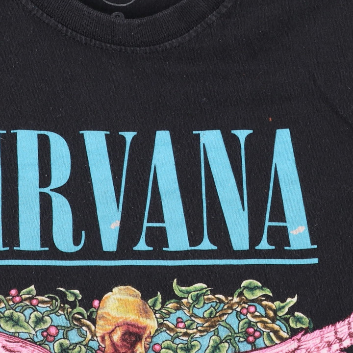 NIRVANA Nirvana Band T-shirt, Band T, Men's S size cotton black type Vintage Second Hand