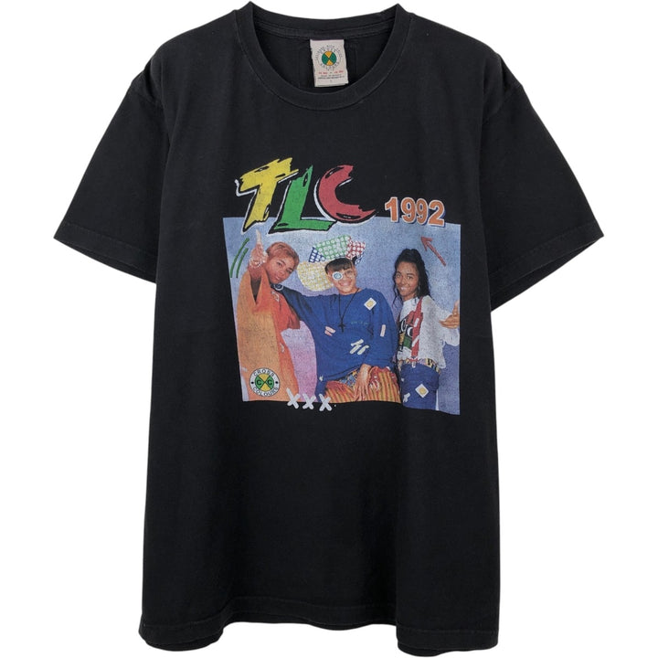 Cross Colours TLC Wrap T-Shirt (Men's Size L) cotton black type Vintage Second Hand