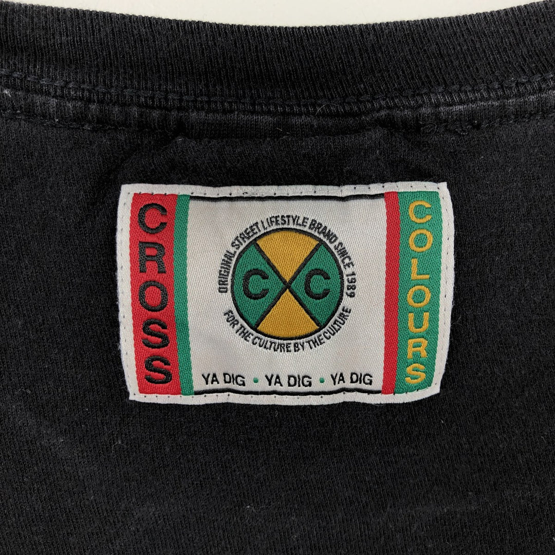 Cross Colours TLC Wrap T-Shirt (Men's Size L) cotton black type Vintage Second Hand