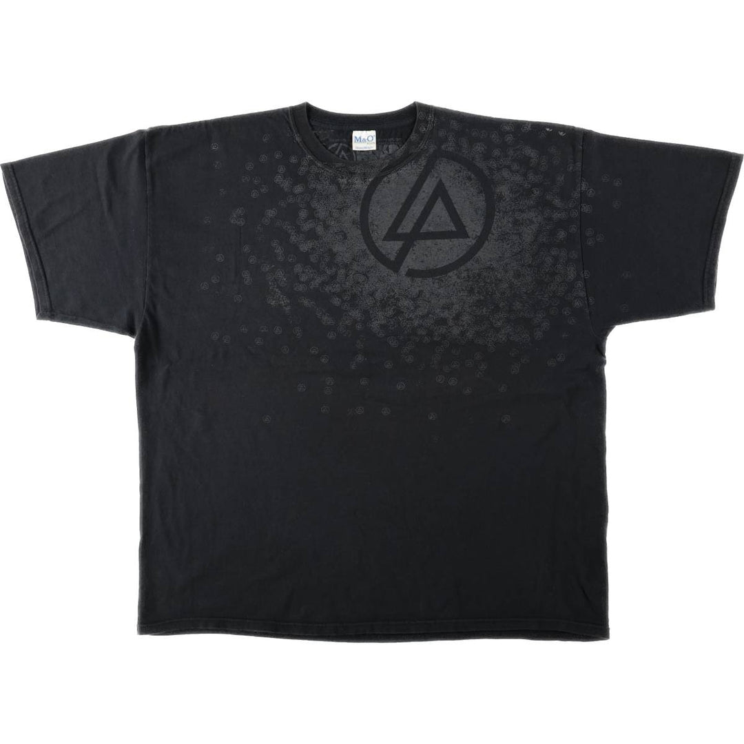 M&O Knits LINKIN PARK Band T-shirt (Men's XL equivalent) unclear black type Vintage Second Hand