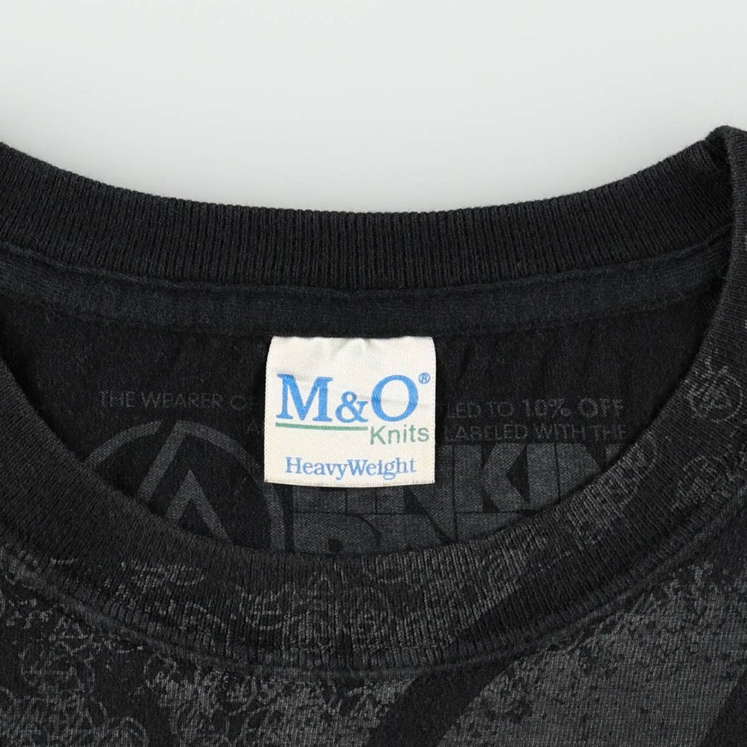 M&O Knits LINKIN PARK Band T-shirt (Men's XL equivalent) unclear black type Vintage Second Hand