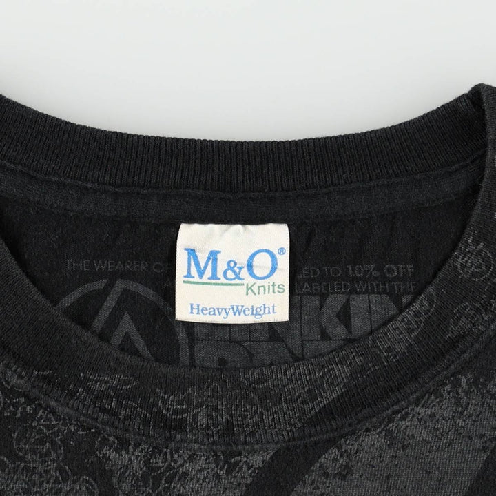 M&O Knits LINKIN PARK Band T-shirt (Men's XL equivalent) unclear black type Vintage Second Hand