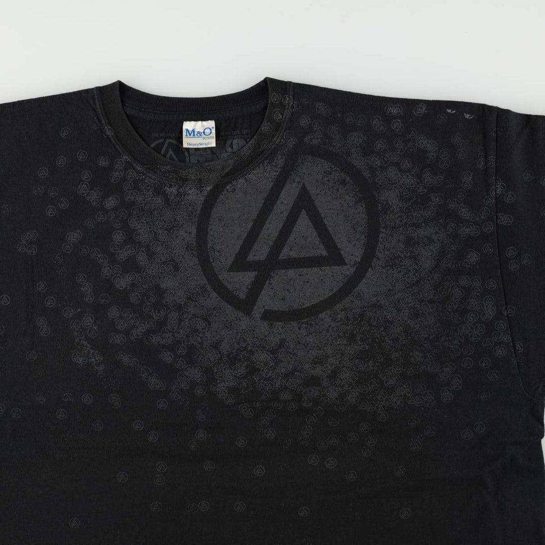 M&O Knits LINKIN PARK Band T-shirt (Men's XL equivalent) unclear black type Vintage Second Hand
