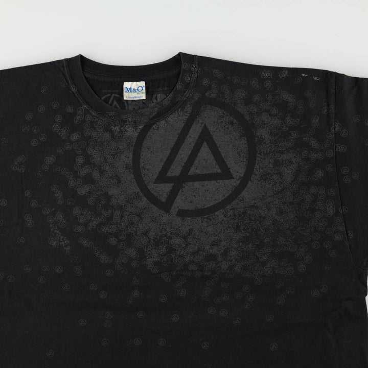 M&O Knits LINKIN PARK Band T-shirt (Men's XL equivalent) unclear black type Vintage Second Hand