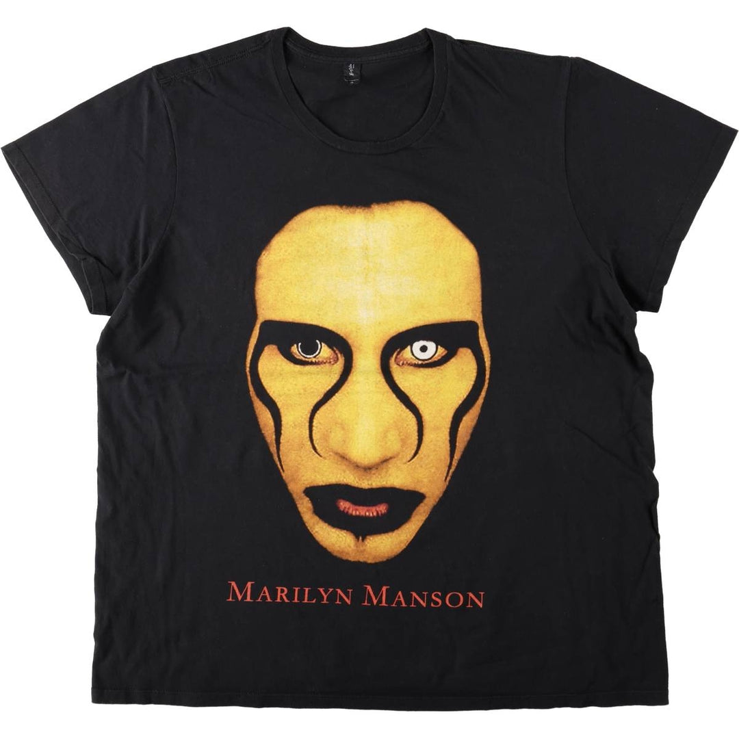 Big Size Bay Island Marilyn Manson Band T-Shirt (Men's XXXL equivalent) cotton black type Vintage Second Hand
