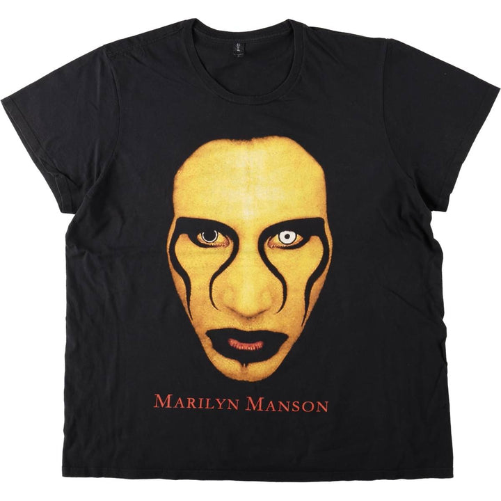 Big Size Bay Island Marilyn Manson Band T-Shirt (Men's XXXL equivalent) cotton black type Vintage Second Hand
