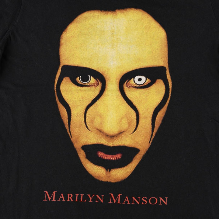 Big Size Bay Island Marilyn Manson Band T-Shirt (Men's XXXL equivalent) cotton black type Vintage Second Hand