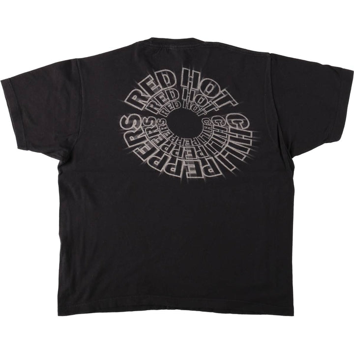 Tultex RED HOT CHILI PEPPERS Band T-Shirt (Men's Size L) cotton black type Vintage Second Hand