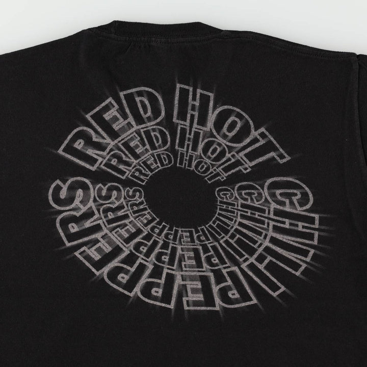 Tultex RED HOT CHILI PEPPERS Band T-Shirt (Men's Size L) cotton black type Vintage Second Hand