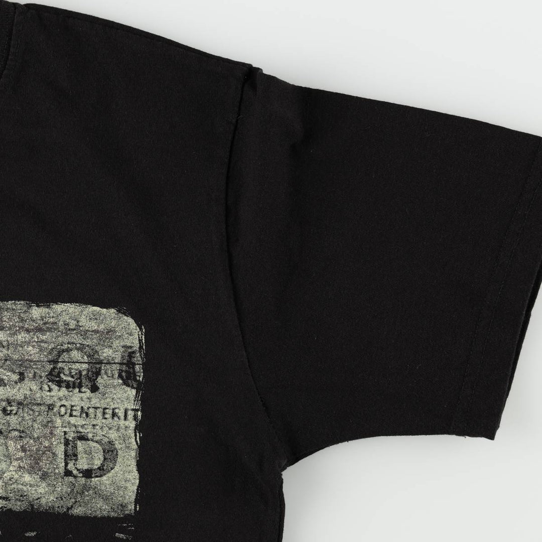 KURT COBAIN Kurt Cobain band T-shirt band T men's size S unclear black type Vintage Second Hand
