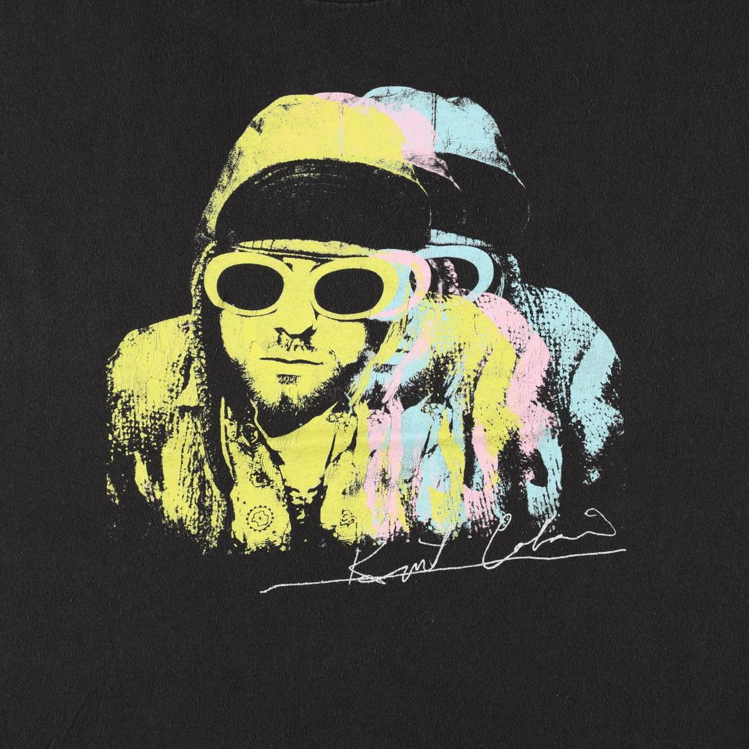 KURT COBAIN Kurt Cobain band T-shirt, band T, men's M size cotton black type Vintage Second Hand
