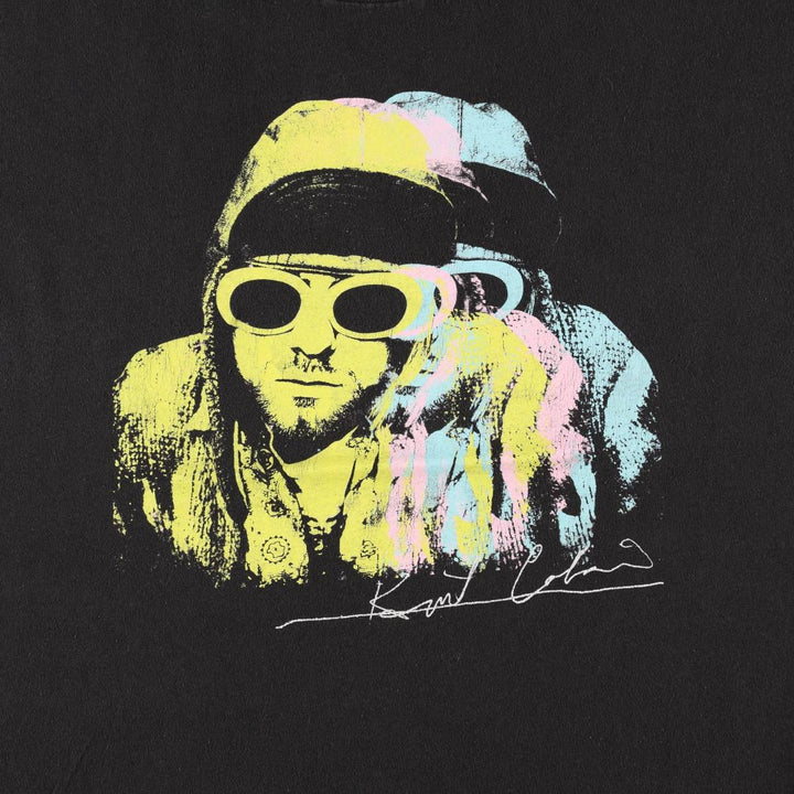 KURT COBAIN Kurt Cobain band T-shirt, band T, men's M size cotton black type Vintage Second Hand