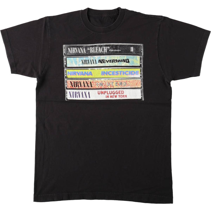 NIRVANA Nirvana Band T-shirt, Band T, Men's S size unclear black type Vintage Second Hand