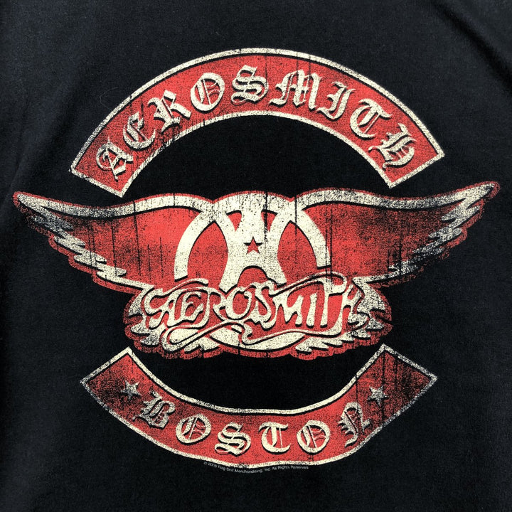 Gildan Aerosmith Band T-Shirt, Men's Size L cotton black type Vintage Second Hand