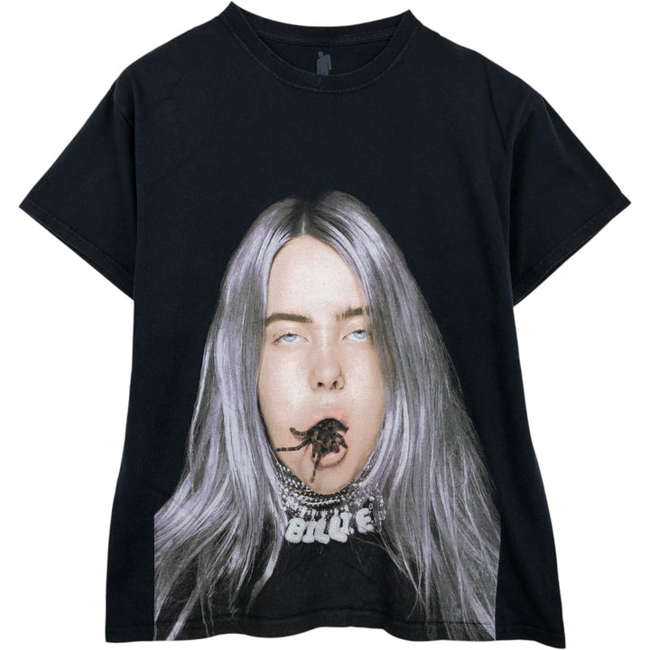 BILLIE EILISH Billie Eilish Band T-shirt Band T Men's L size cotton black type Vintage Second Hand