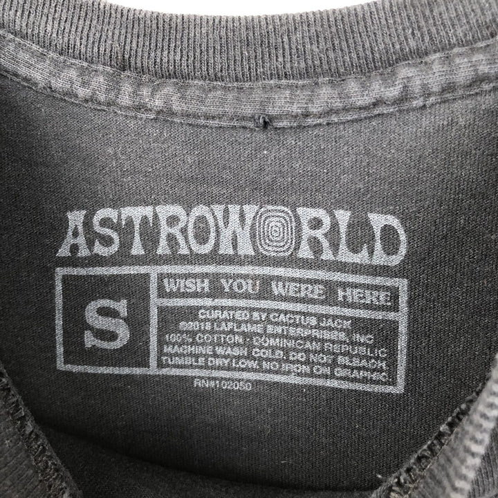 ASTRO WORLD Rap T-shirt, Men's Size Small cotton black type Vintage Second Hand