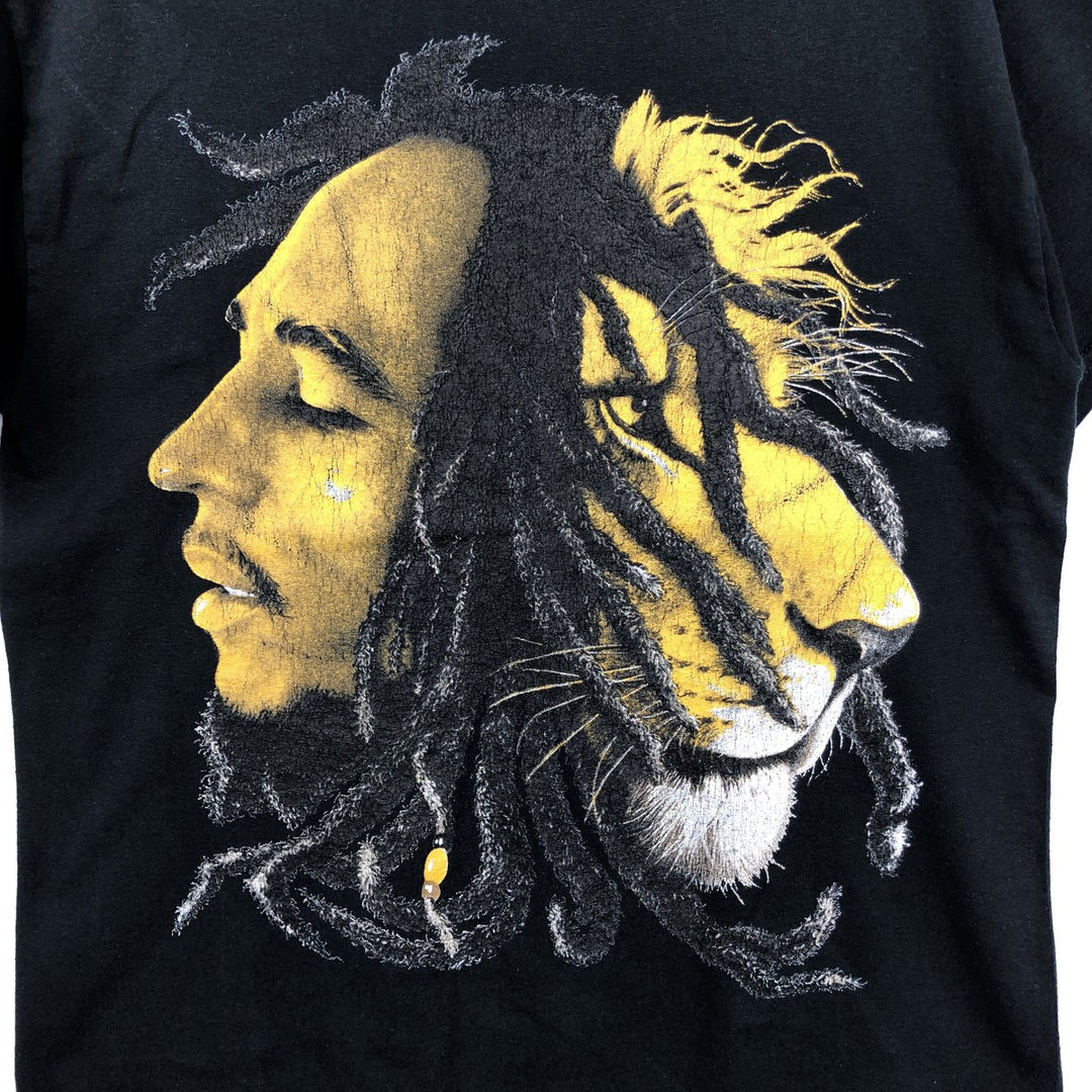 Gildan Bob Marley Band T-shirt (Men's size M) cotton black type Vintage Second Hand