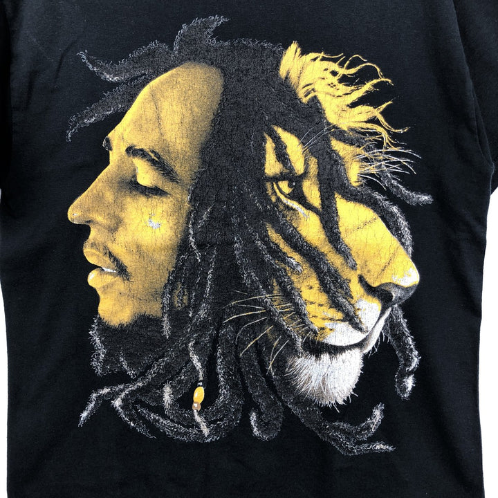Gildan Bob Marley Band T-shirt (Men's size M) cotton black type Vintage Second Hand