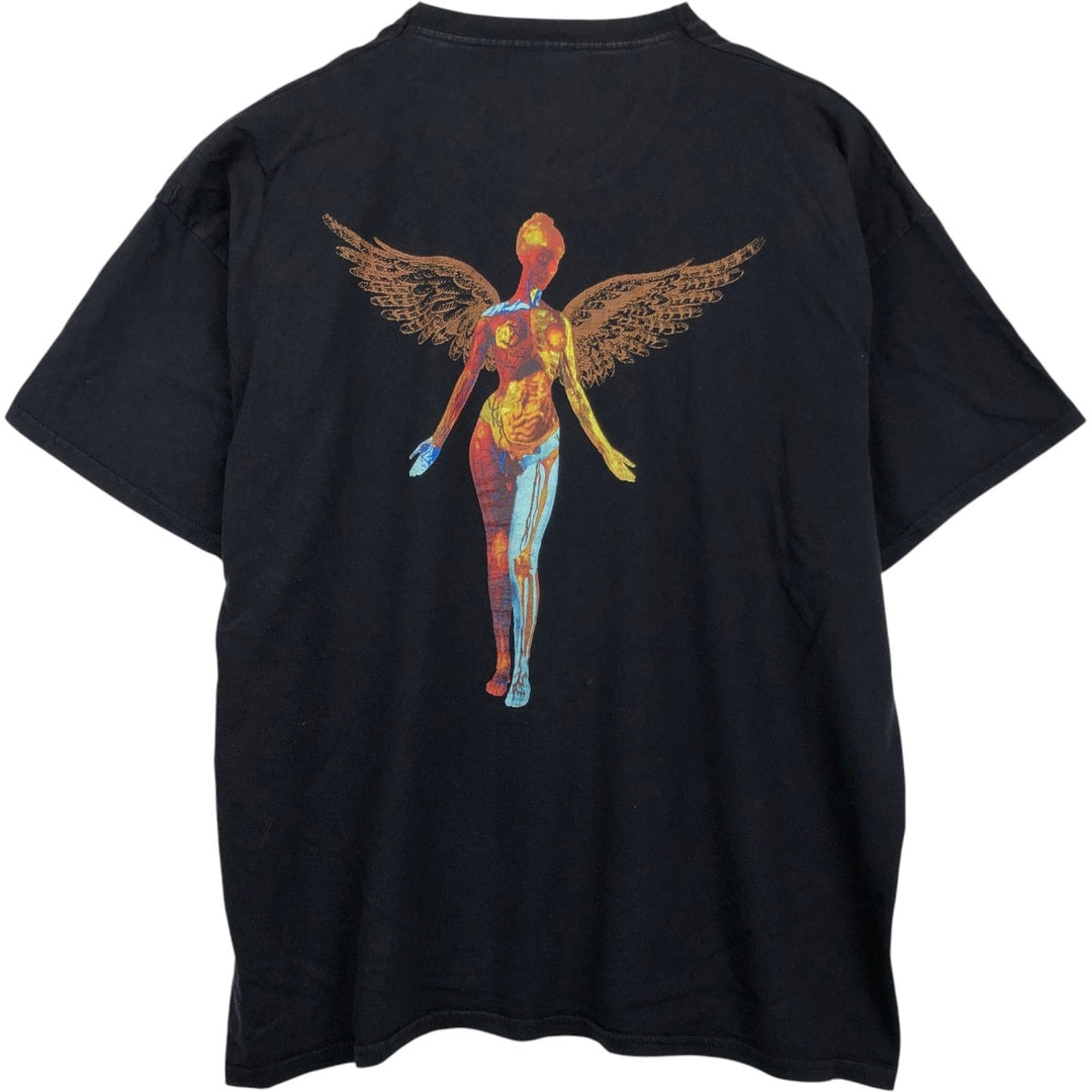 NIRVANA Nirvana Band T-shirt, Band T, Men's L size cotton black type Vintage Second Hand