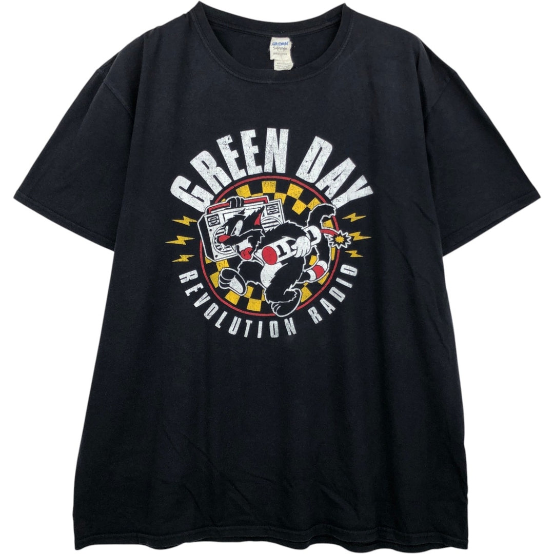 Gildan GREEN DAY Band T-Shirt, Men's Size XL cotton black type Vintage Second Hand