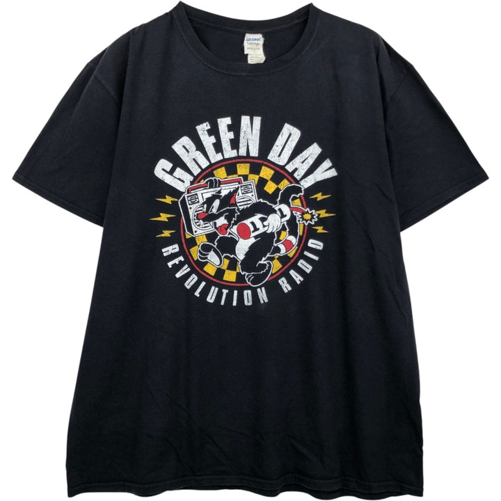 Gildan GREEN DAY Band T-Shirt, Men's Size XL cotton black type Vintage Second Hand