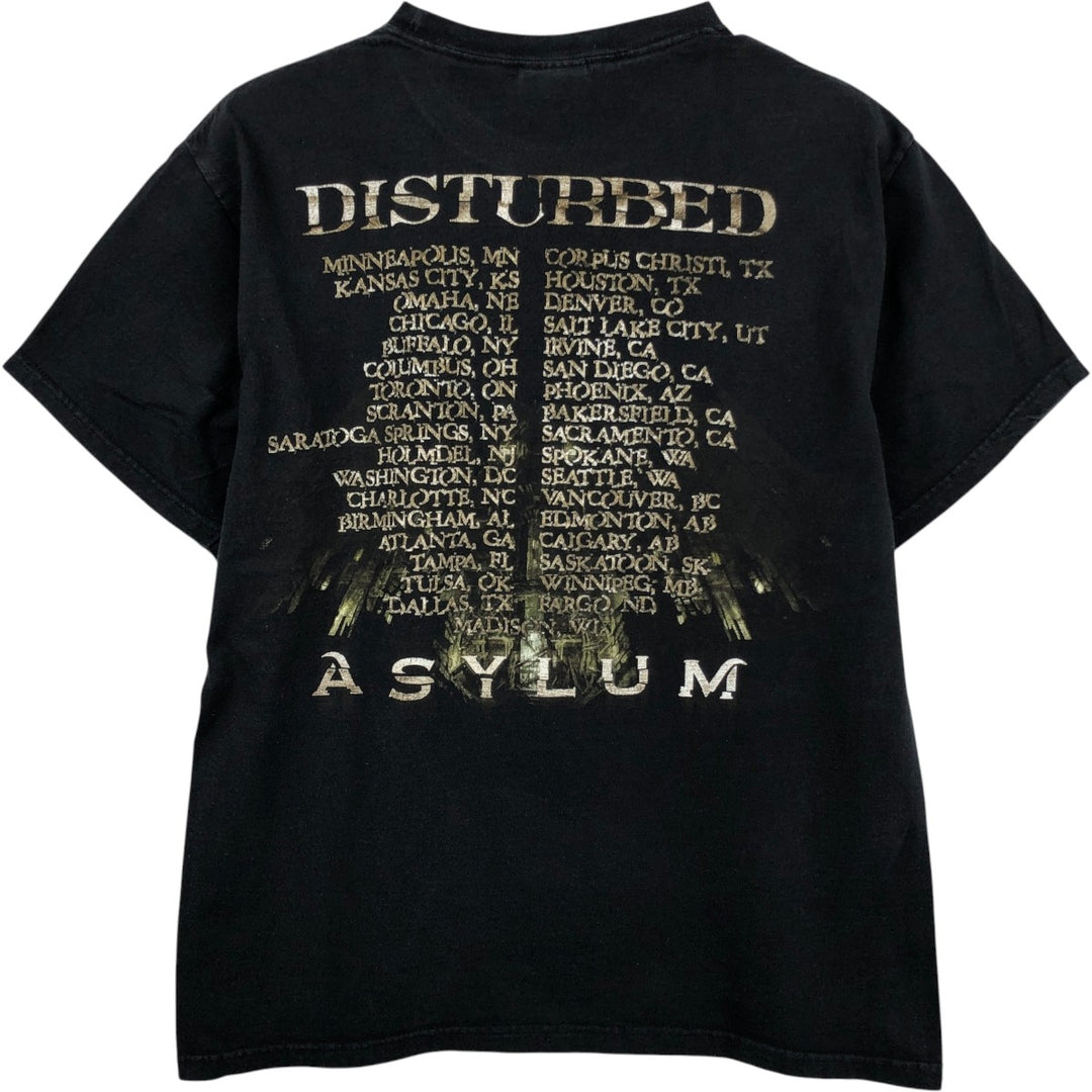 Hanes HEAVYWEIGHT DISTURBED Band T-Shirt (Men's Size M) cotton black type Vintage Second Hand