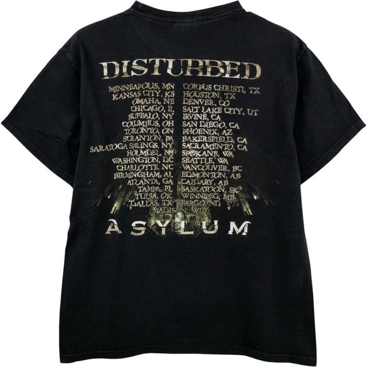 Hanes HEAVYWEIGHT DISTURBED Band T-Shirt (Men's Size M) cotton black type Vintage Second Hand