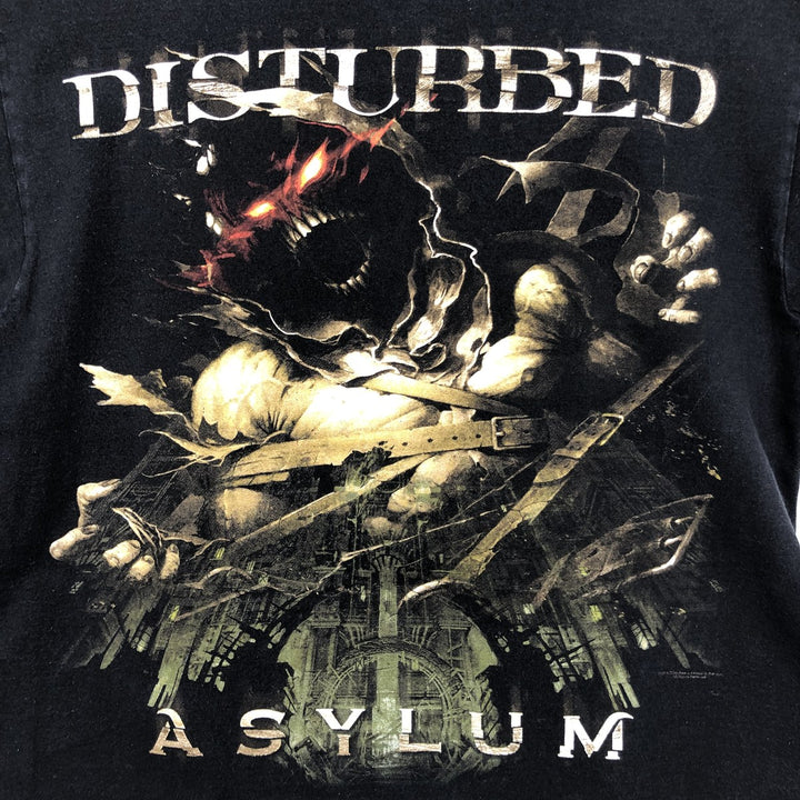 Hanes HEAVYWEIGHT DISTURBED Band T-Shirt (Men's Size M) cotton black type Vintage Second Hand