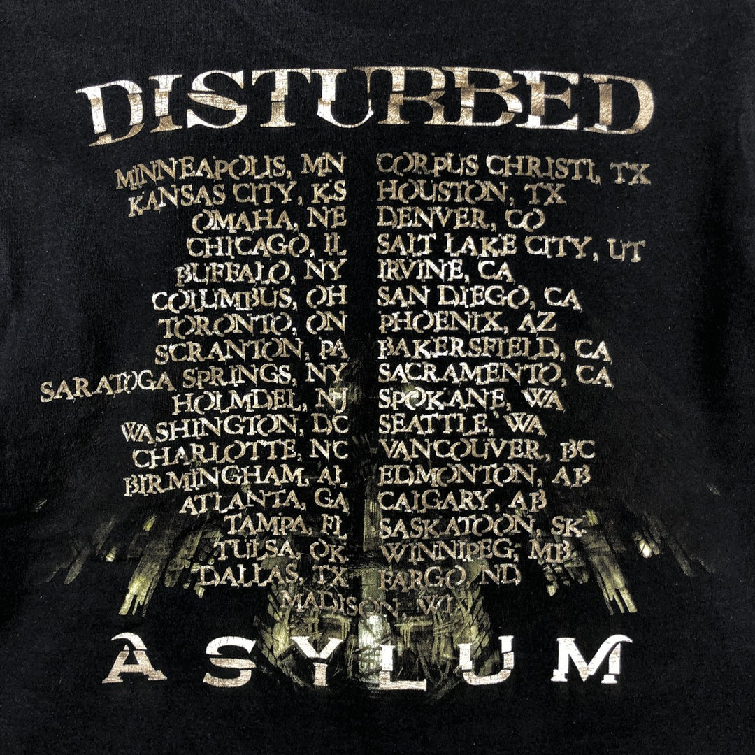 Hanes HEAVYWEIGHT DISTURBED Band T-Shirt (Men's Size M) cotton black type Vintage Second Hand