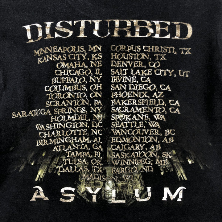 Hanes HEAVYWEIGHT DISTURBED Band T-Shirt (Men's Size M) cotton black type Vintage Second Hand