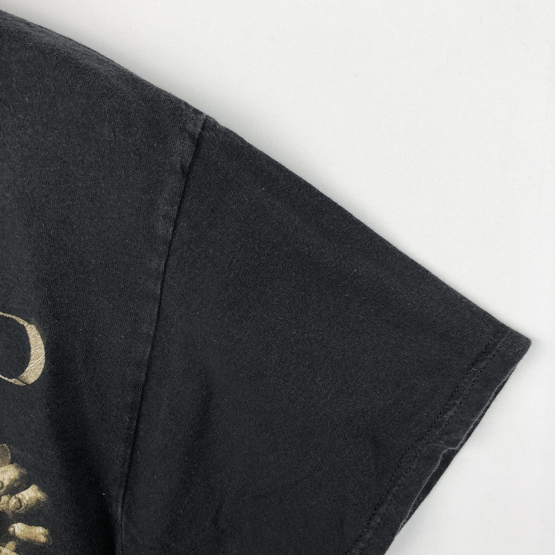Hanes HEAVYWEIGHT DISTURBED Band T-Shirt (Men's Size M) cotton black type Vintage Second Hand